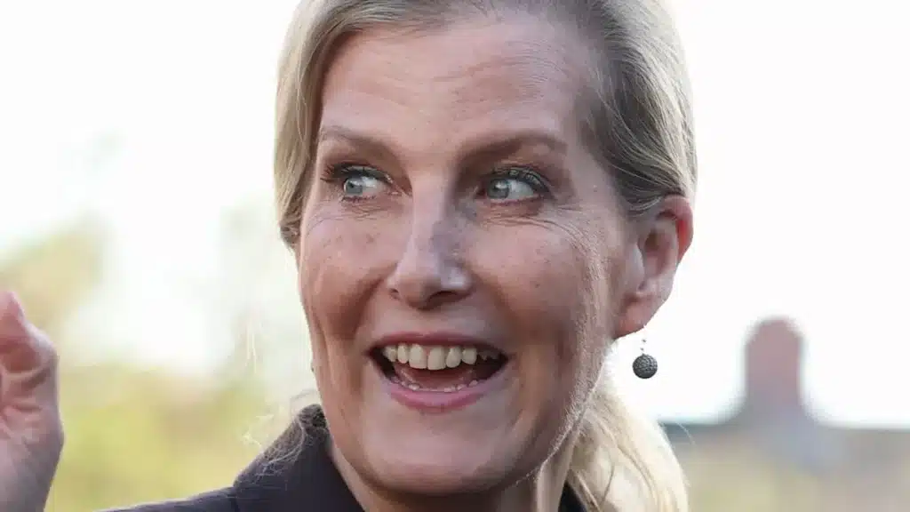 Duchess Sophie Shines in Silky Chocolate Midi Dress and Jimmy Choo Heels