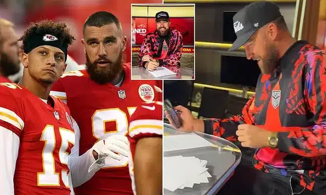 Mahomes Surprises Kelce with Congrats on M Chiefs Deal Signing