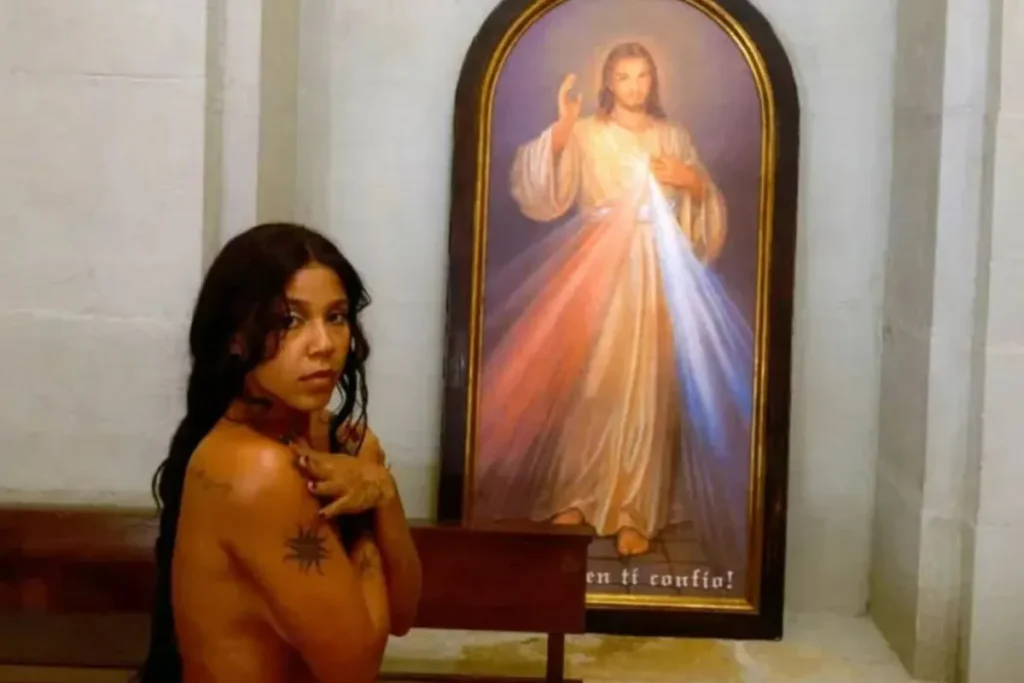 Rapper Tokischa Ignites Fury with Nude Church Photoshoot