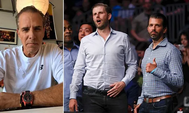 Hunter Biden Challenges Don Jr. and Eric Trump to Cage Fight Hunter Biden Challenges Don Jr. and Eric Trump to Cage Fight