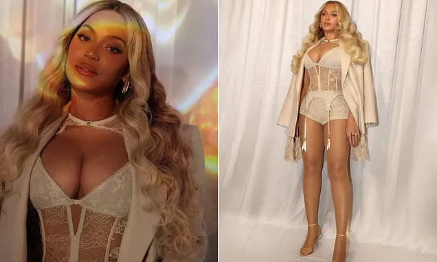 Beyoncé Stuns in Lace Lingerie Promoting Cécred Haircare Beyoncé Stuns in Lace Lingerie Promoting Cécred Haircare