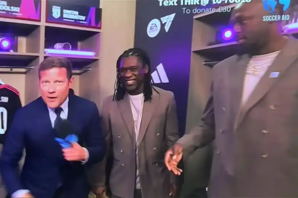 Dermot O’Leary’s Awkward Soccer Aid Moment Sparks Fan Speculation Dermot O’Leary’s Awkward Soccer Aid Moment Sparks Fan Speculation