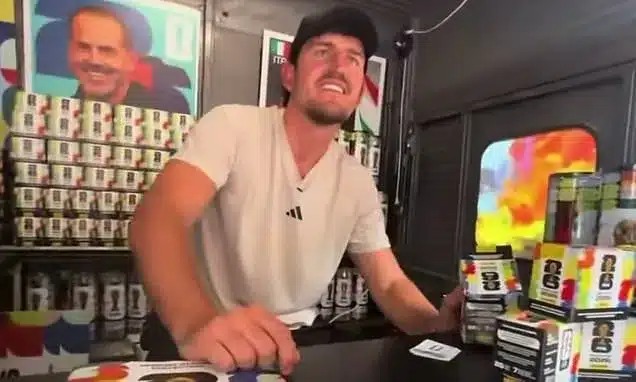 Maguire Sells Stickers in NYC After World Cup Snub Maguire Sells Stickers in NYC After World Cup Snub