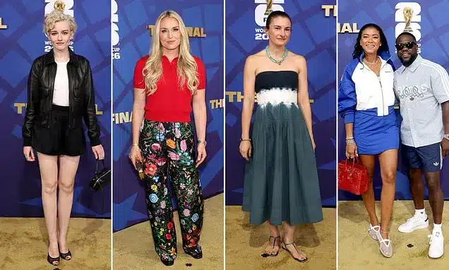 Stars Shine at World Cup Final in Chic Ensembles Stars Shine at World Cup Final in Chic Ensembles