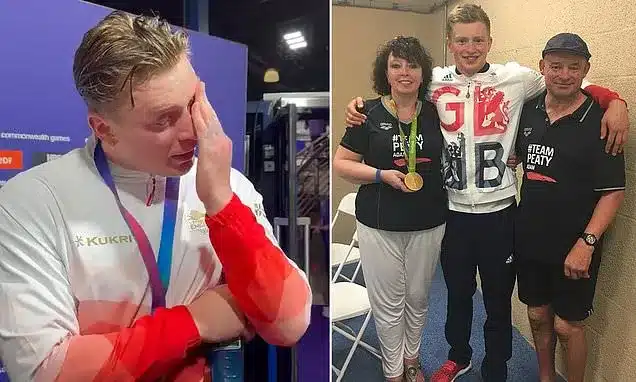 Adam Peaty Tears Up After Commonwealth Games Bronze Amid Family Feud Adam Peaty Tears Up After Commonwealth Games Bronze Amid Family Feud
