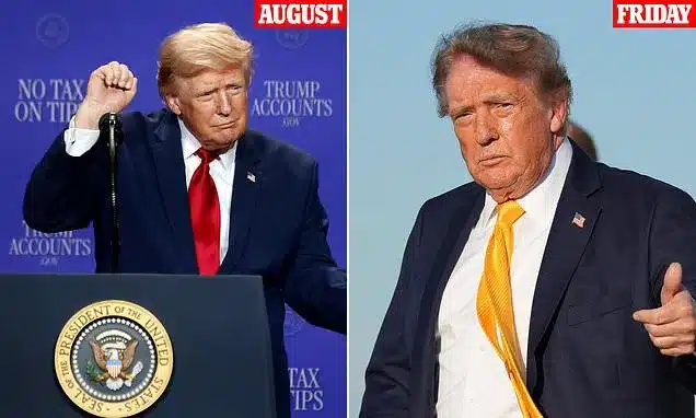 Donald Trump’s Hair Color Appears Darker During Air Force One Arrival Donald Trump’s Hair Color Appears Darker During Air Force One Arrival