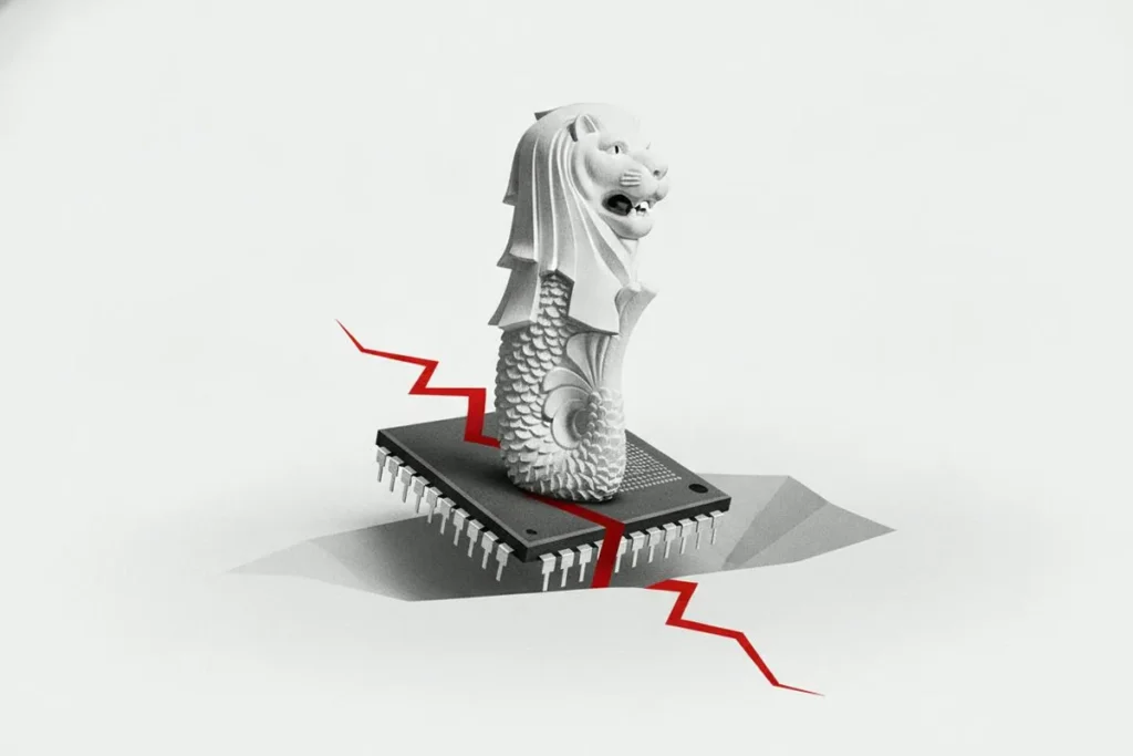 Singapore Stocks Dip Amid US Chip Sector Slump